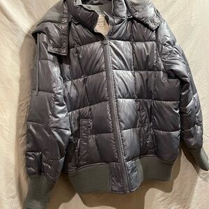 Old Navy Gray Jacket with Ribbed Details